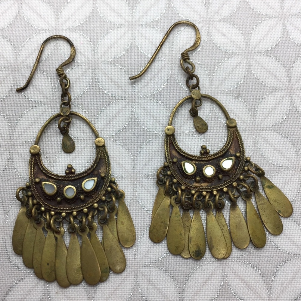 Vintage boho 1970’s dangle earrings
